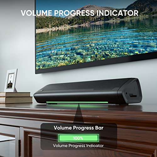 Saiyin Sound Bar for Smart TV, 17 Inch Soundbar TV Speakers with Volume Indicator for TV PC Projector.