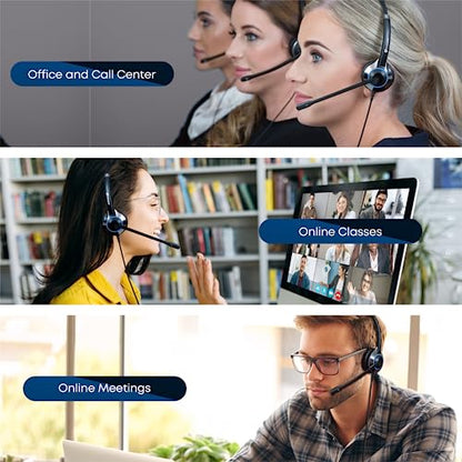 TruVoice HD-550 Office Headset with HD Sound and Noise Canceling Microphone - Compatible with Cisco 6000, 78xx, 88xx, 89xx, 98xx Series + 7931 7940 7941 7942 7945 7960 7961 7962 7965 7970 7975 Phones - size: Double Ear (DUO)
