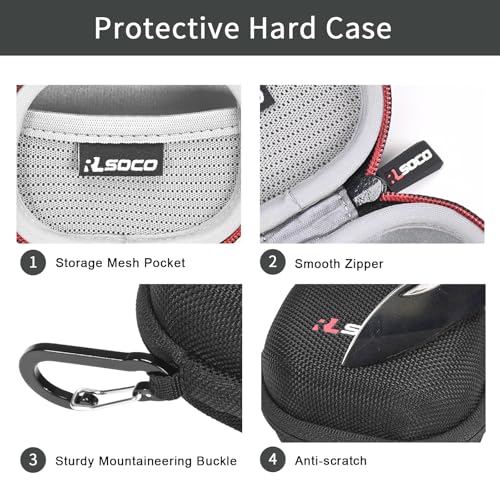 RLSOCO Case for RØDE Wireless Micro Compact Wireless Microphone Travel Protective Bag for Rode Micro Compact Microphone (Case Only)