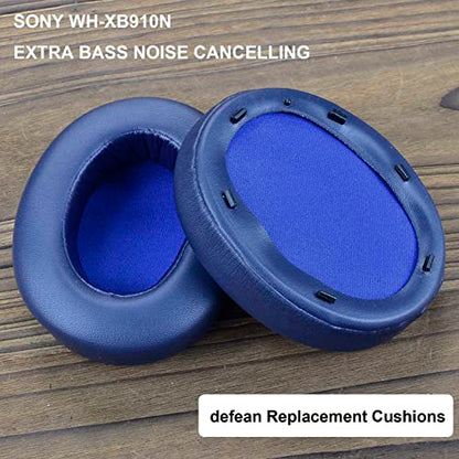 Defean Blue Earpads for Sony WH-XB910 XB910N(NO fit WH-H910N) | Replacement Ear Cushions for Sony WH-XB910 XB910N Headphones,High-Density Noise Cancelling Foam - color: Blue