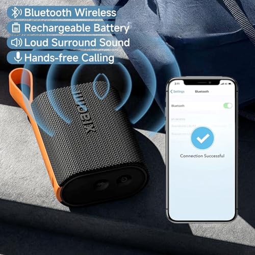Xiaomi Sound Pocket Portable Bluetooth Speaker, BT 5.4, IP67, TWS | 10H Playback, Outdoor/Camping/Travel, Lanyard Hole, Compact, Black
