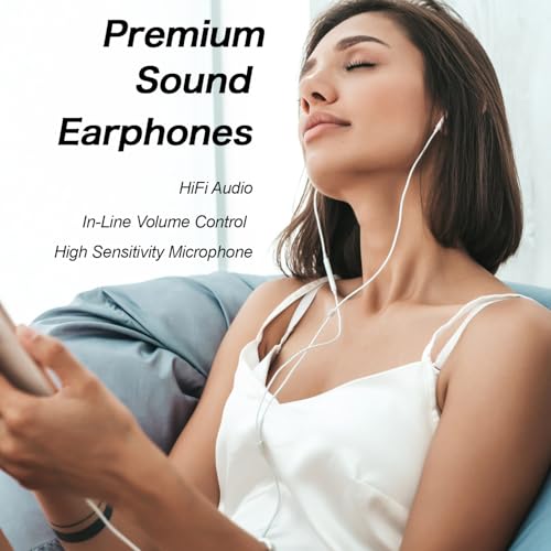 USB C Headphones Wired for iPhone 17 16 15 Pixel Galaxy | Wired USB C earphones, Plug and play, Microphone and Volume Control, Music/Call/Meeting/Jogging/Leisure/Commute