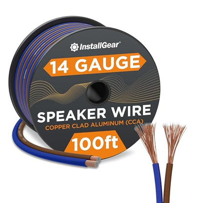 InstallGear 14 Gauge Speaker Wire 100 ft Cable, 14 AWG - size: 14 Gauge (CCA) - 100 Ft