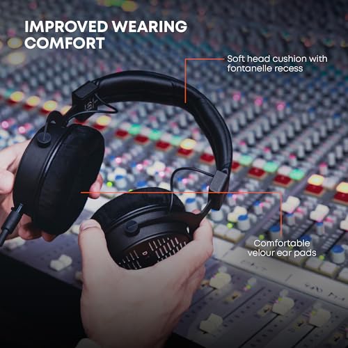 beyerdynamic DT 1990 PRO MKII Wired Over-Ear, 30 Ohm, Open Back, Professional Recording Studio Monitor Headphones for Mixing, Editing, Audiophile, DJ Stereo Headsets, Made in Germany, Black