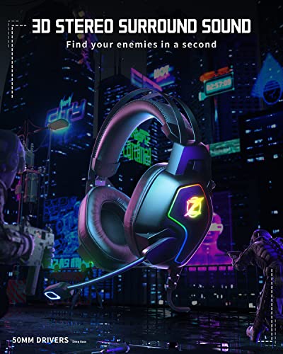 Ozeino Gaming Headset for Xbox One Series X/S Ps5, Ps4, PC Switch, Noise Canceling Headphones with Microphone, 3.5mm Audio Jack, Auto-Adjust Headband (Pack of 2)