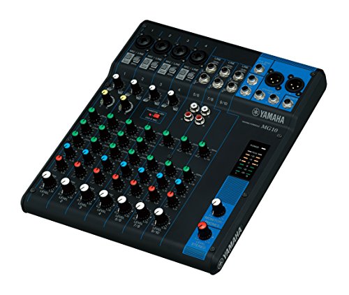 Yamaha MG10 10-Input Stereo Mixer, XLR Connectivity, Black - size: 10-Input, style: Standard Mixer