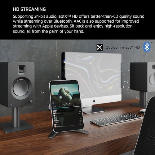 Kanto TUK Powered Speaker with Headphone Out | Built-in USB DAC | Dedicated RCA with Phono Pre-amp | Bluetooth | AMT Tweeter | 5.25" Driver | Pair | Matte White - color: Matte White