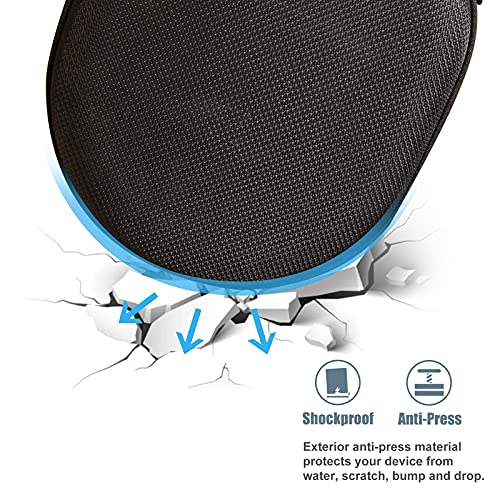 ProCase Hard Travel Case for Sony Headphones -Black | Fits WH-CH720N/WH-CH710N/WH-CH520/WH-CH510/WH-1000XM5/WH-1000XM4/WH-XB910N & Bose 700, Carrying Bag with 2 Dust Covers - color: Black
