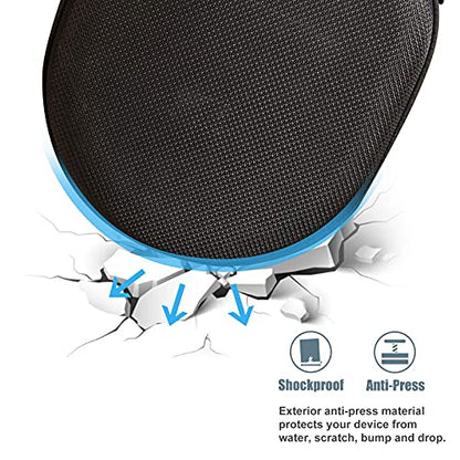 ProCase Hard Travel Case for Sony Headphones -Black | Fits WH-CH720N/WH-CH710N/WH-CH520/WH-CH510/WH-1000XM5/WH-1000XM4/WH-XB910N & Bose 700, Carrying Bag with 2 Dust Covers - color: Black