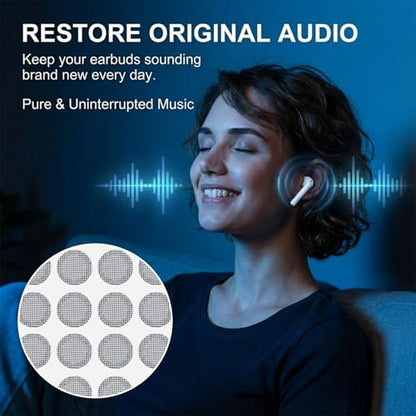80 Pcs Earbud Dust Filters Compatible Mesh Net Replacement Sweat Resistant Protective Filt Stainless Dust Earphones Proof Accessories for in Ear Headphones