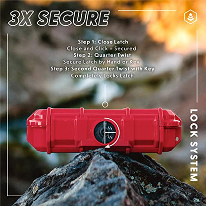Evergreen 56 Dry Box - EDC Tough Protective Case USA Made for Organization of Cameras, Phones, Camping, Fishing, Hiking, Water Sports (Black, TOPO) - color: TOPO, Black
