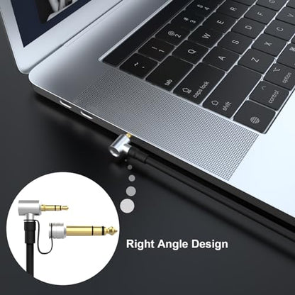 Alitutumao 3.5mm to 3.5mm & 6.5mm Aux Audio Cable, Headphone Extension Cord Compatible with Monster Beats Solo Pro Detox by Dr Dre Headphones (Black) - color: Black