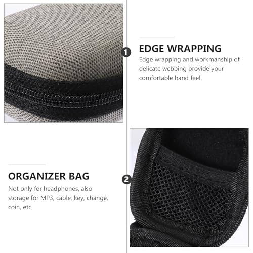 POPETPOP Pressure-Resistant Eva Earphone Charger Storage Pouch with Zipper, Mini Portable Cable Organizer Bag for Travel and Daily Use