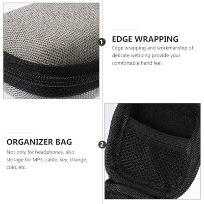 Ipetboom Eva Mini Earphone and Charger Cable Organizer Bag with Zipper, Portable Waterproof Storage Pouch for Travel, Universal Compact Electronics Accessories Case