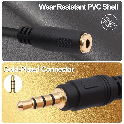 3.5mm Headphone Splitter 1 to 4 Audio Y Cable Adapter -30cm