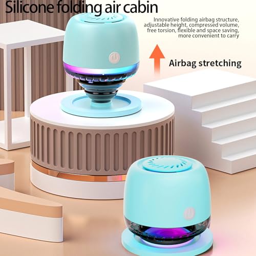 IPX67 Waterproof Shower Bluetooth Speaker,Magnetic Speakers,Wireless Induction Bluetooth Speaker with 6 RGB Light,Ideal Gift for Men,Women,Outdoor,Camping,Party,Room,Car,Home (Cyan Green)