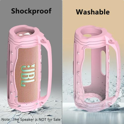 Silicone Cover Case for JBL Flip 7 Portable Bluetooth Speaker - color: Pink