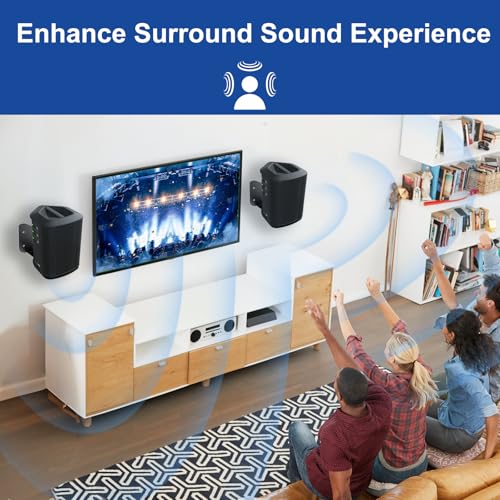 Upgraded Speaker Wall Mount for Bose S1 Pro/S1 Pro+, Hidden Wall Mount Speaker Bracket for Bose Speakers Mounting Bracket, Black