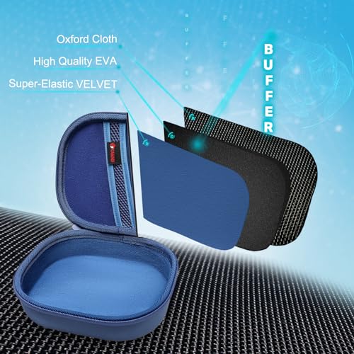XANAD Hard Case for Bose QuietComfort, QC Ultra, QC 45, QC 35, QC45 SE, QC SE or Skullcandy Crusher Evo, Hesh ANC, Hesh Evo, Crusher ANC 2, Crusher, Riff 2 Noise Headphones（Outer Blue+Inner Blue） - color: Outer Blue+Inner Blue