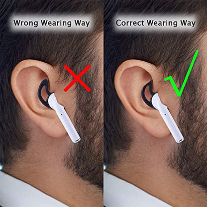 5 Pairs Silicone Ear Tips Earpods Covers Hook for AirPods 1&2 White - color: White