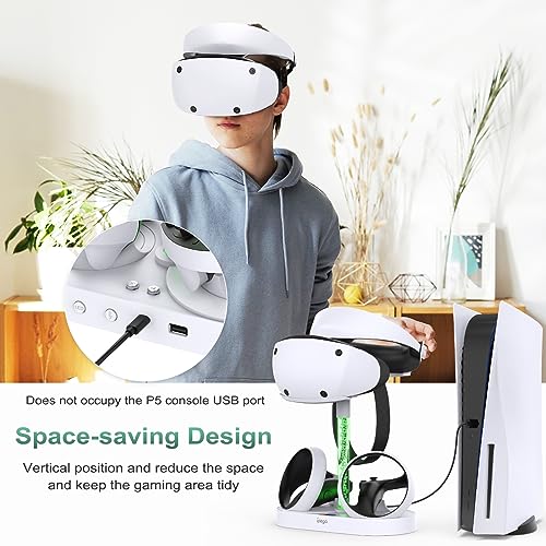 FASTSNAIL RGB Charging Stand & Storage Station for PlayStation VR2 - White - color: White