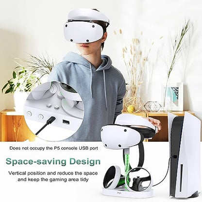FASTSNAIL RGB Charging Stand & Storage Station for PlayStation VR2 - White - color: White