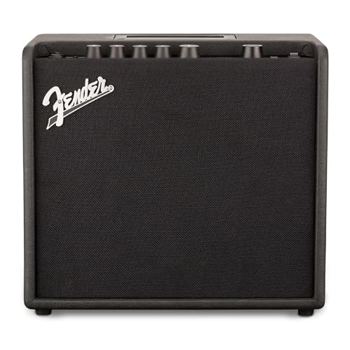 Fender Mustang LT25 Guitar Amplifier, 25-Watt Combo Amp with 8" Speaker | 25 Watt Digital Modeling Combo Amp with 8 Speaker, 30 Presets, Color Display, USB and Headphone Output