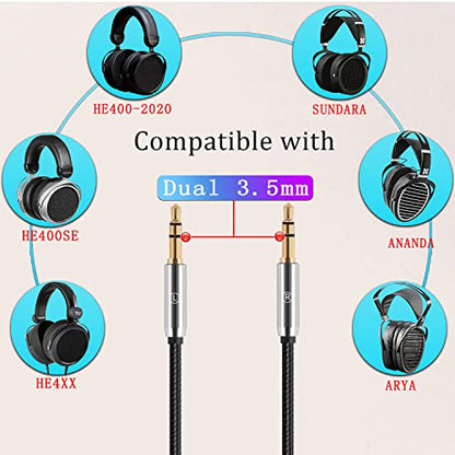 Monitor Headphone Cable,Dual 3.5mm Over-Ear Headphone Wire,High Purity Oxygen Free Copper AUX Cord Compatible with Hifiman HE560 Meze 105 AER MDR Z1R for Musicians Audiophiles 4.4mm - style: 4.4mm Plug