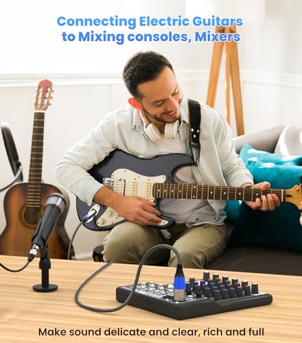 Tisino 1/4" to XLR Male Mono Cable Unbalanced Quarter inch to XLR Male Microphone Cable for Connecting Instruments to Mixers, 3.3ft - size: 3 feet