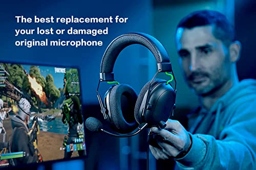Replacement Game Mic for Razer BlackShark V2 / V2 Pro / V2 SE Headset on PS4 PS5 Xbox One PC, 3.5mm Detachable Boom Microphone