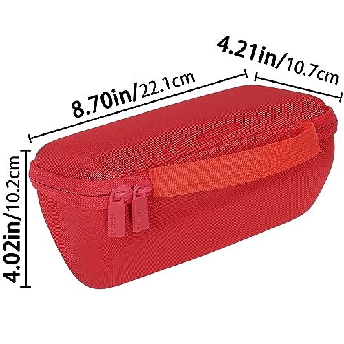 co2CREA Hard Case for BolaButty X-GO C27C Bluetooth Speaker Speaker,Red | Travel Protective Storage Bag with Mesh Pocket & Handle, Shockproof EVA Shell and Soft Lining - color: Red