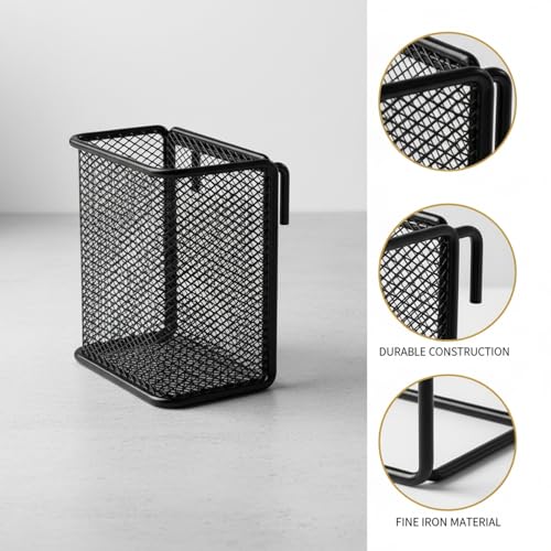 Dual Headphone Stand for Desk, Heavy Duty Iron Holder for 2 Headsets, Vertical Gaming & Office Organizer, Black Metal Rack (8.7 x 4.7 x 11 in)
