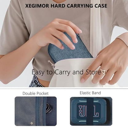Silicone Cover and Hard Carrying Case for JBL Go 5 Bluetooth Speaker | Protective Cases for Go 5 Speaker Accessories, Scratch-Resistant and Drop-Proof Cover (Blue) - color: Blue