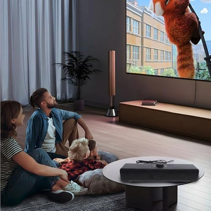 GOWENIC Computer Speakers, 12.6 Inch Bluetooth Soundbar with Rotary Volume Control and Dynamic RGB Lighting, USB Connection for PC Laptop