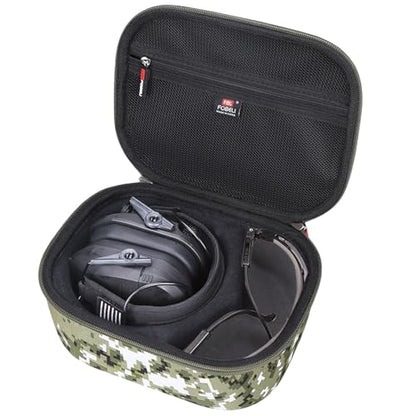 FBLFOBELI Hard Case for Walker's Razor Slim/Howard Leight Shooting Ear Protection Electronic Shooting Muffs Earmuff - color: Camouflage