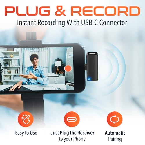Delton M27 Wireless Lavalier Microphones with Charging Case | Clip-On Lapel Mics for iPhone Android Phone, Intelligent Noise Cancelling Microphone for Video Recording, Podcast, TikTok