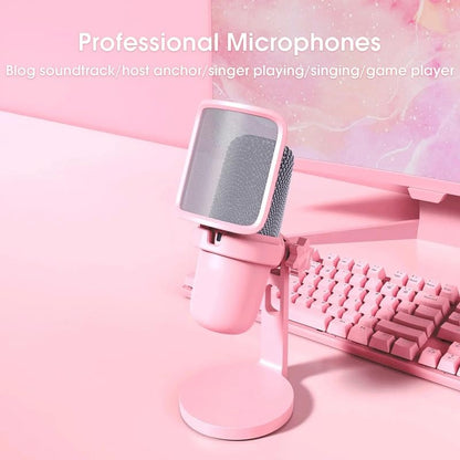 Microphone with Click Mute Button Desktop Mic Wired for PC Mixer Gaming MIC
