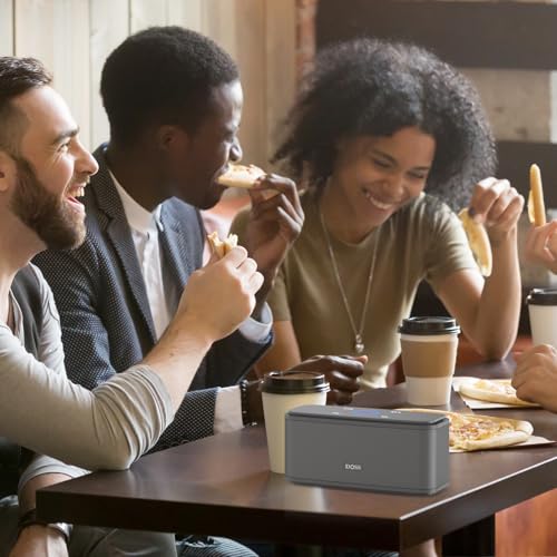 DOSS SoundBox Touch Wireless Bluetooth Speaker-12W HD Sound with Rich Bass | Portable & Small Design, IPX5 Waterproof, 20H Playtime, Handsfree, House, Office Desktop, Bedroom, Indoor Use, Gray - color: Gray