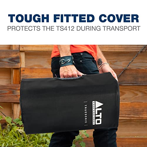 ALTO Durable Slip-On Cover for TS412 PA Speaker | Protective Rugged Cover, Nylon Lining Construction, Easy Handle and Pole Mount Openinings - style: TS412 Cover