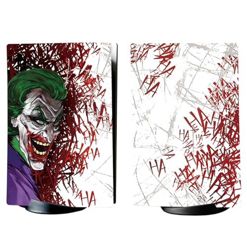 PlayVital Full Set Skin Decal for ps5 Console Digital Edition, Sticker Vinyl Decal Cover for ps5 Controller & Charging Station & Headset & Media Remote - Clown Hahaha - color: Clown Hahaha