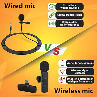 Professional Grade Lavalier Microphone with Adapter Compatible with iPhone - Lapel Microphone for iPhone X 11 12 13 14 Pro - iPhone Compatible External Microphone - iPhone XR, XS, XS Max Video Mic - style: SIngle Wired