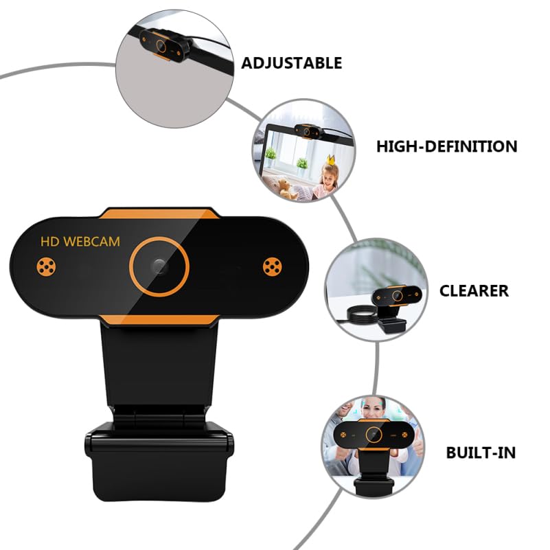 KALLORY 1080P HD USB Webcam with Microphone Computer Camera for PC Desktop | Laptop, Plug and Play Web Camera for Video Calling, Live Streaming, Gaming, Online Meetings and Work From Home
