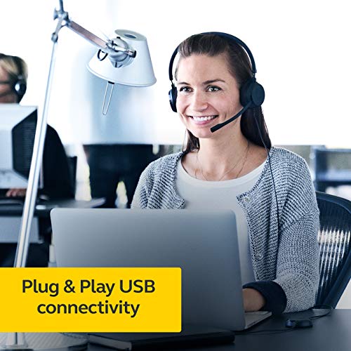 Jabra Evolve 20 MS Teams Wired Headset, Mono Telephone Headset for Greater Productivity, Superior Sound for Calls and Music, USB Connection, All Day Comfort Design - size: Single-ear, style: Teams Certified