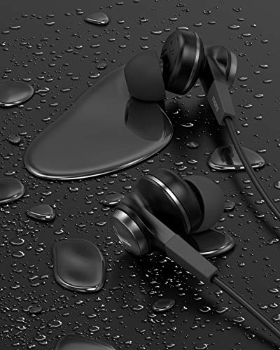 Thore iPhone Earphones (Apple MFi Certified) V120 in Ear Wired Lightning Earbuds (Sweat/Water Resistant) Headphones with Mic/Volume Remote for iPhone 12/13/14 Pro Max - Black - color: Black