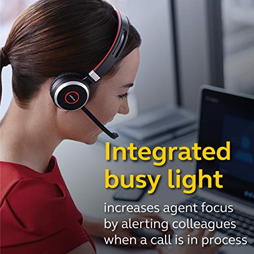 Jabra Evolve 65 UC Wireless Headset, Stereo – Includes Link 370 USB Adapter – Bluetooth Headset with Industry-Leading Wireless Performance, Passive Noise Cancellation, All Day Battery, Stereo Speaker - size: Dual-ear, USB-A Dongle, style: All Platforms