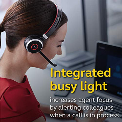 Jabra Evolve 65 UC Wireless Headset, Stereo – Includes Link 370 USB Adapter – Bluetooth Headset with Industry-Leading Wireless Performance, Passive Noise Cancellation, All Day Battery, Stereo Speaker - size: Dual-ear, USB-A Dongle, style: All Platforms