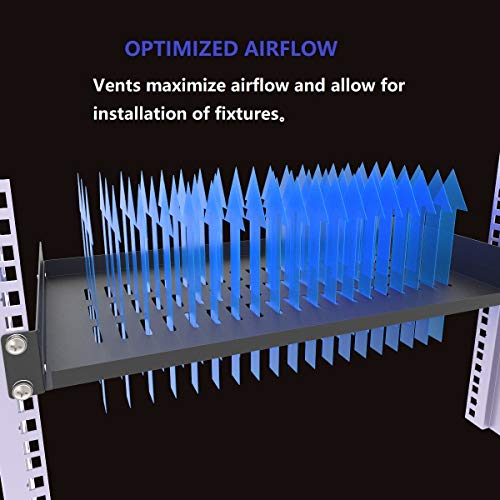 2 Pack 1U Vented Cantilever Server Rack Shelf 10" Depth | Disassembled Universal Rack Mount Trayfor 19-inch Network Cabinet or Equipment Rack (10V2PC) - size: 10V2PC