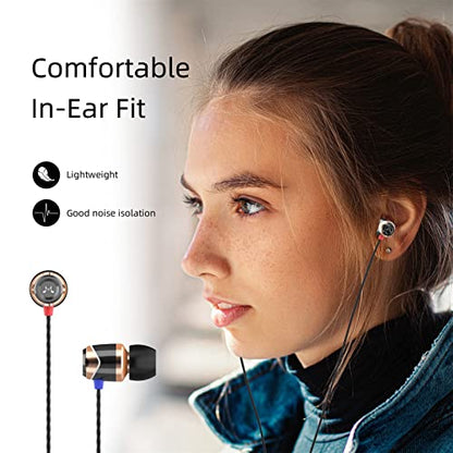 SoundMAGIC E10 Wired Earbuds, No Mic, Premium Hi-Fi, 3.5mm Jack, Gold | Rich punchy bass, Full layered audio, All-metal build, Tangle-free cable, Passive noise isolation, Ergonomic comfortable fit - color: Gold
