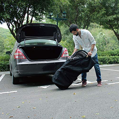 Sports Duffle Bag - Extra Large Travel Duffel Luggage Bag with Upgrade Zipper, Sturdy & Water Resistant, Black (Black 47inch) | Heavy Duty Dual Zipper, 600D Polyester, Oversized Capacity, Sturdy & Water Resistant for Camping Outdoor Moving, Black - size: