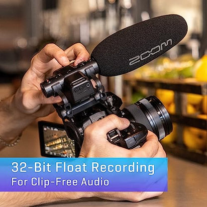 Zoom M3 MicTrak On-Camera Shotgun Recorder for Filmmakers | Clip-Free Audio with 32-Bit Float, Stereo and Mono Capture, Shockmount Included, USB Microphone Mode, Battery Powered